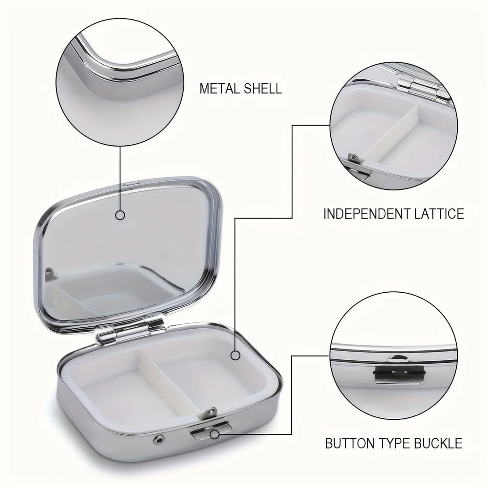 Compact Metal Travel Pill Organizer And Jewelry Storage Case 9