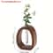 Solid Wood Flower Vase With Mini Glass Hydroponic Insert 2