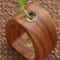 Solid Wood Flower Vase With Mini Glass Hydroponic Insert 3