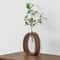 Solid Wood Flower Vase With Mini Glass Hydroponic Insert 7