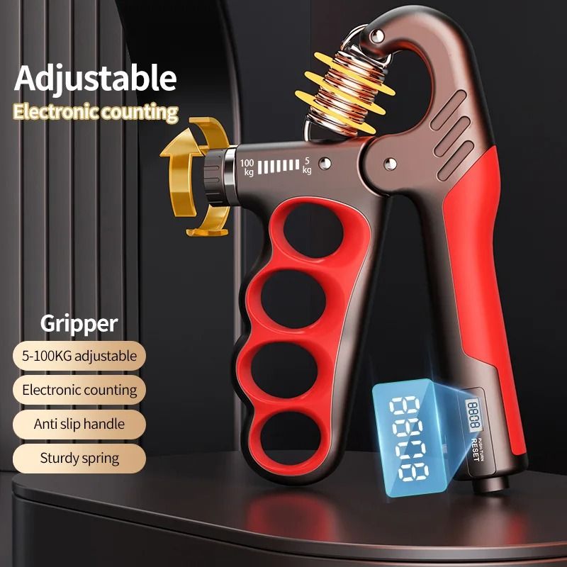 Adjustable Grip Strengthener 5 To 100kg Hand Grip Trainer 6