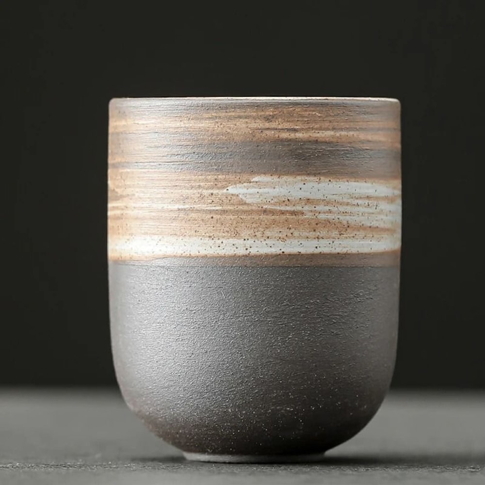 Vintage Japanese Stoneware 130ml Ceramic Tea Cup 5