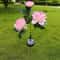 Solar Peony Flower Garden Lights 3 Head Waterproof Outdoor Pathway Lamp 1