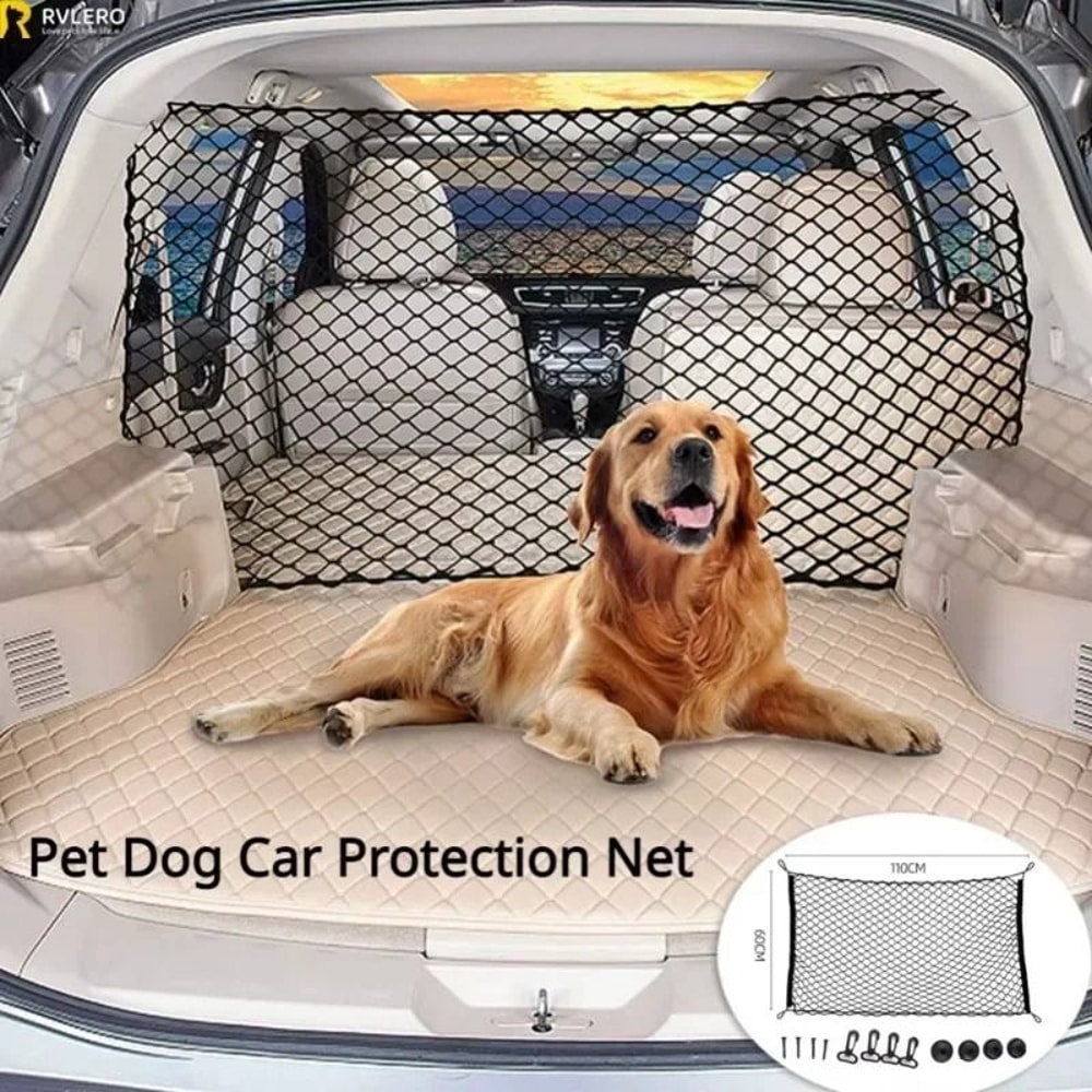 Universal Car Boot Dog Safety Net Barrier For Pets 0