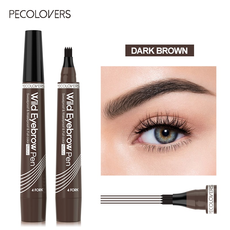 LongLasting Waterproof Eyebrow Pencil 4Prong Microblade Effect Pen 6