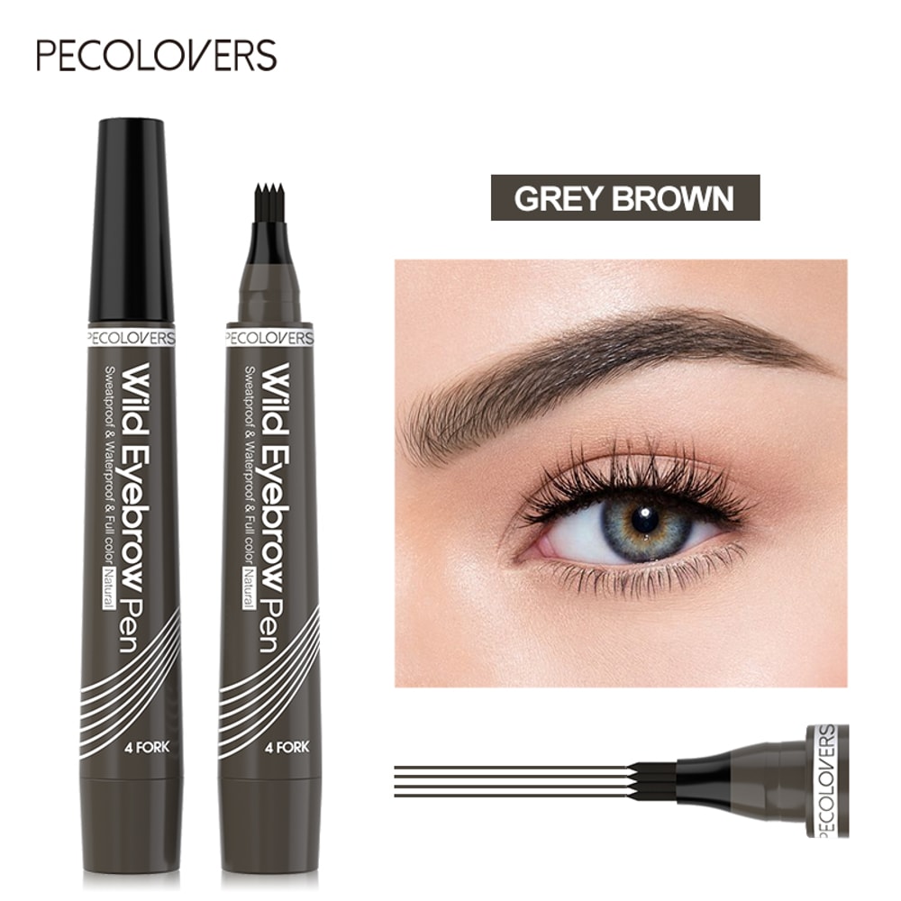 LongLasting Waterproof Eyebrow Pencil 4Prong Microblade Effect Pen 8