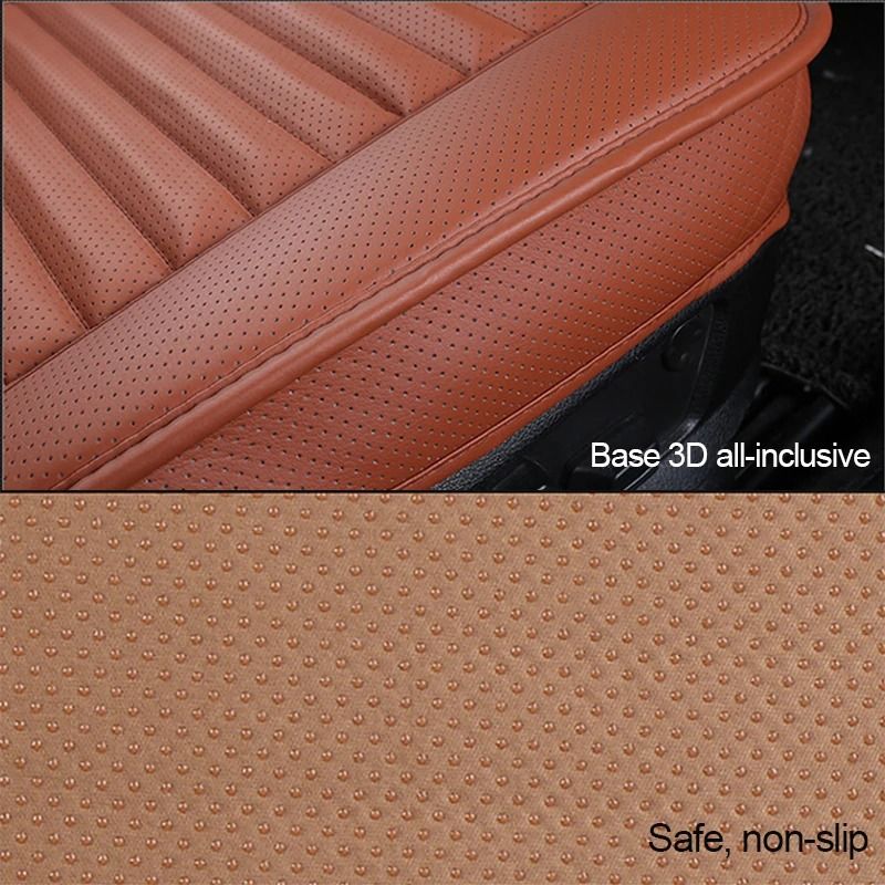 Universal Leather Car Seat Covers Full Set Cushion Protector 11