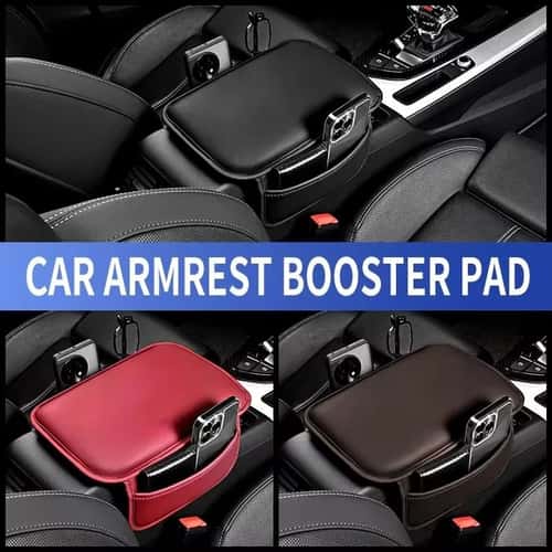 Waterproof Car Armrest Box Pad Center Console Cushion with Storage Pocket