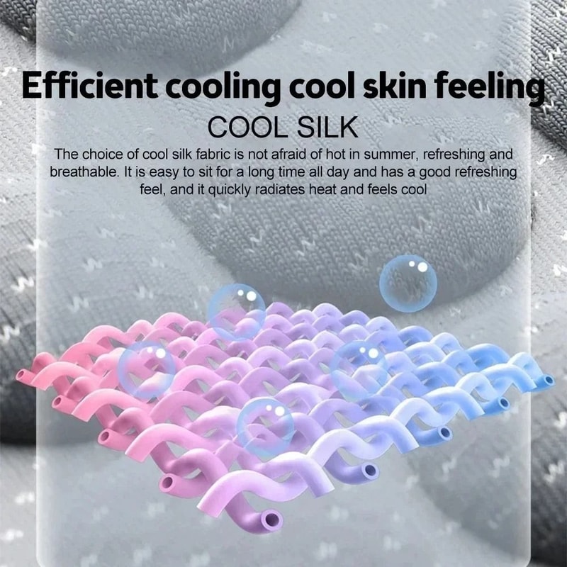 Breathable Ice Silk Car Seat Cushion With 3D Cooling Support 9