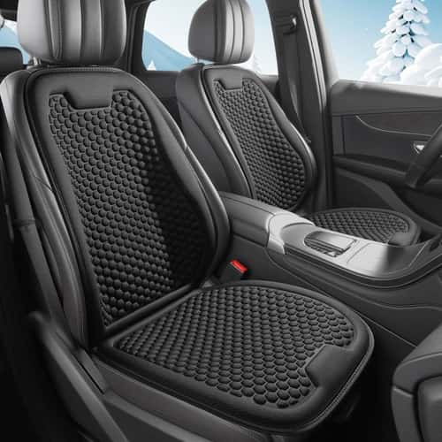 Breathable Ice Silk Car Seat Cushion with 3D Cooling Support