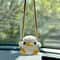 Cute Crochet Animal Rearview Mirror Car Pendant Duck Or Frog 1