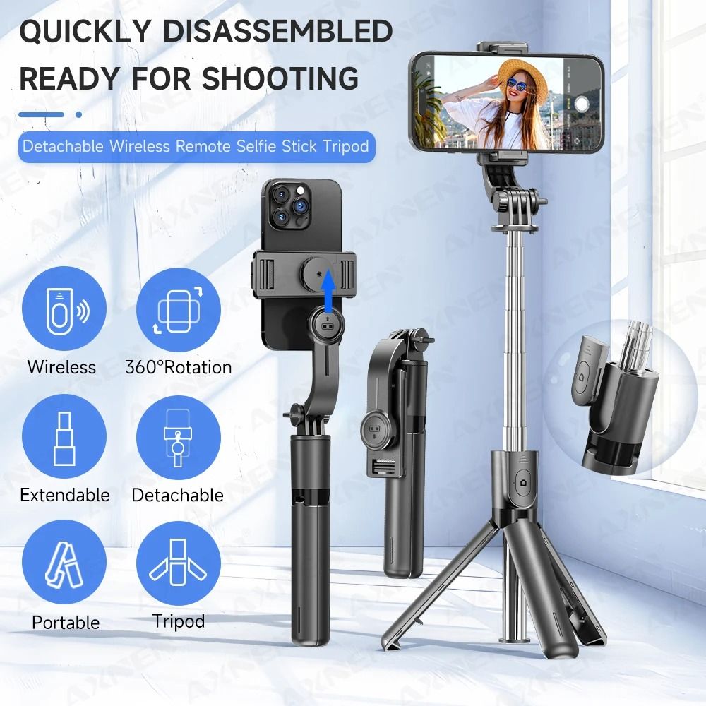 360 Degree Selfie Stick Tripod With Bluetooth Remote And Fill Light 5