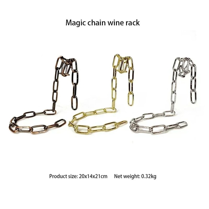 Magical Floating Chain Wine Rack Stand Modern Single Bottle Suspension Wine Bottle Holder 5