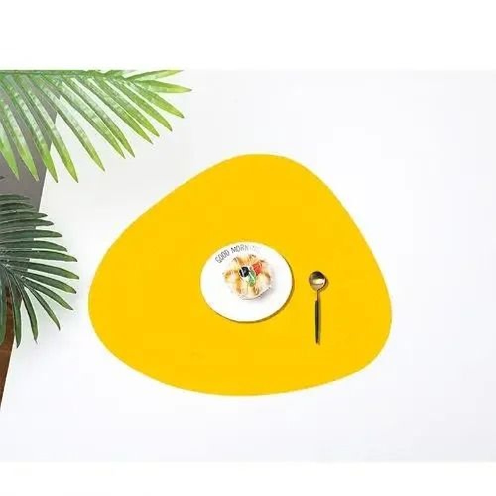 Nordic Triangle Leather Placemat Set Heat Resistant Non Slip Modern Dining Table Mat 9