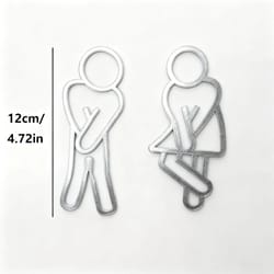creative funny bathroom signs men women restroom door decor wall sticker