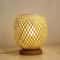 Adjustable Rattan Table Lamp With Bamboo Woven Shade Natural Bedside Light 0