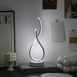 modern white love gesture desktop lamp usb powered three color led night light