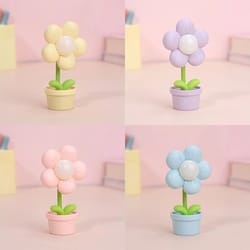 mini led flower night light cute bedside table lamp for kids bedroom decor