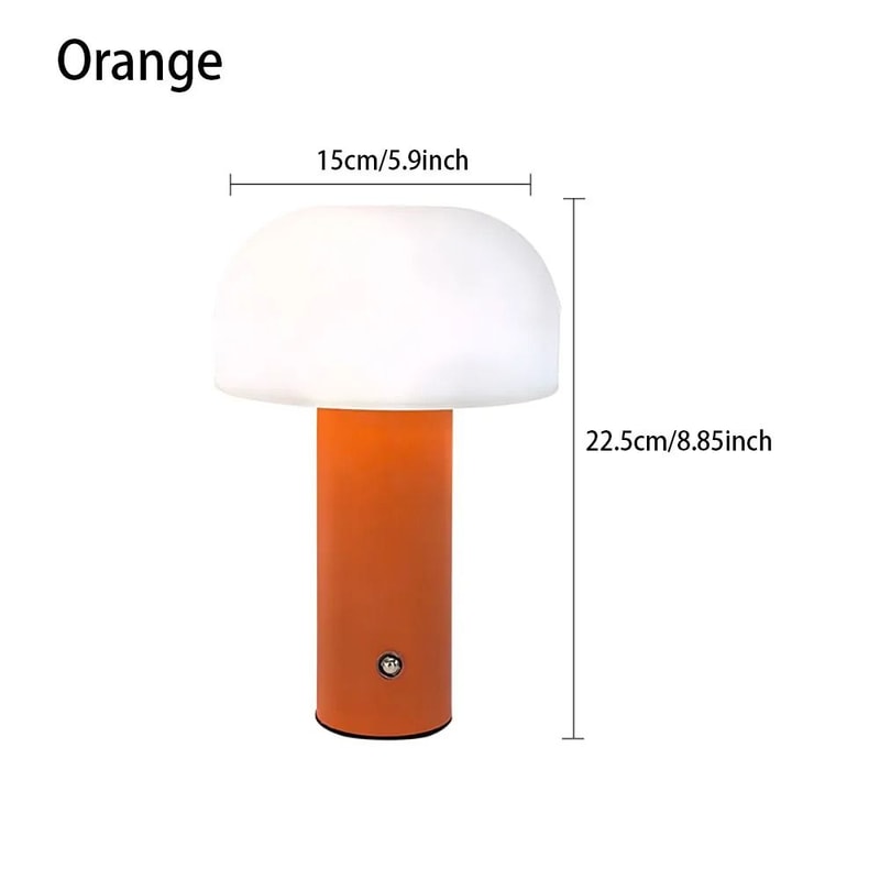 Rechargeable Mushroom LED Table Lamp With 3 Color Dimming For Bedroom And Bar Decor 3