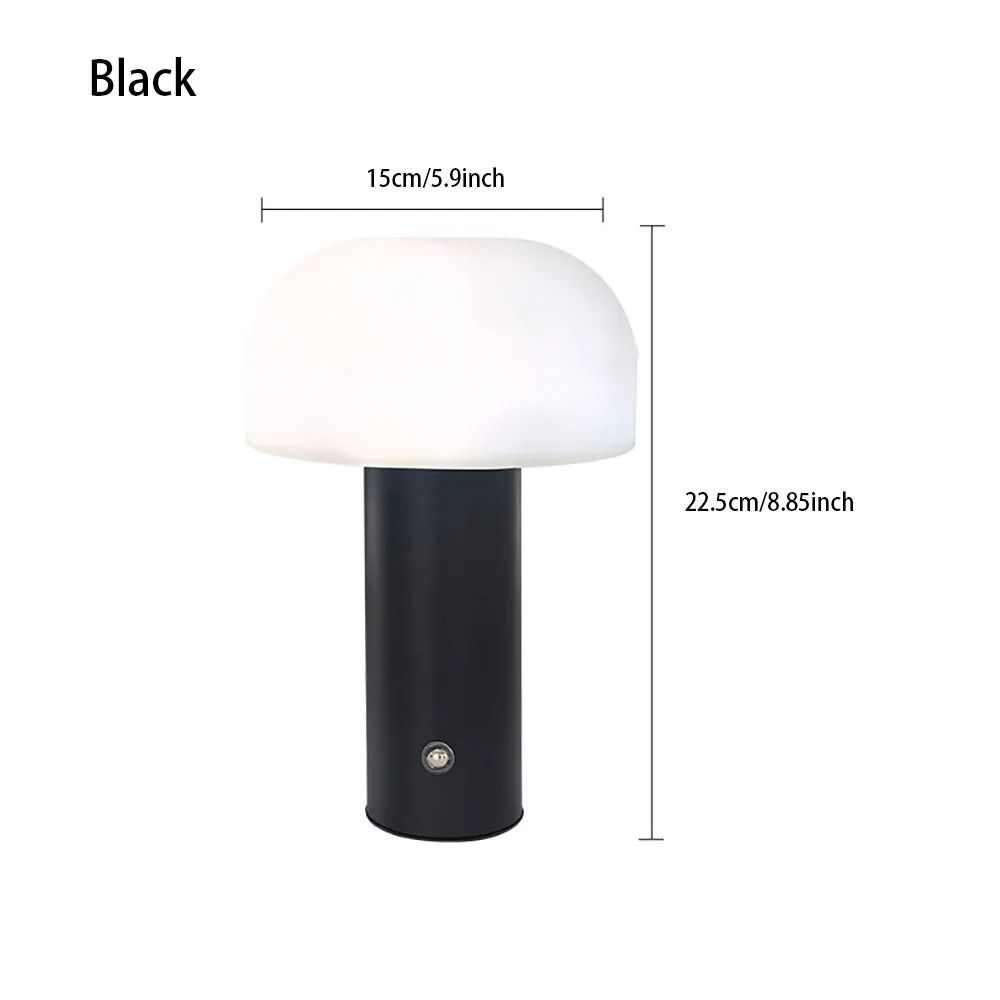 Rechargeable Mushroom LED Table Lamp With 3 Color Dimming For Bedroom And Bar Decor 6