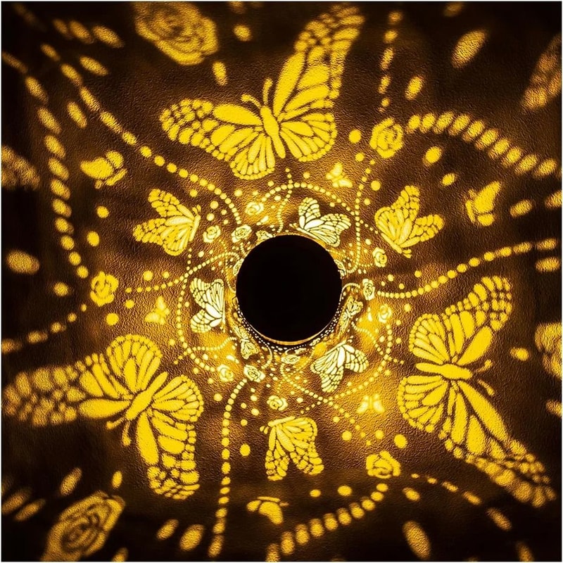 Butterfly Solar Lantern Outdoor Waterproof Metal Hanging Garden Light 3