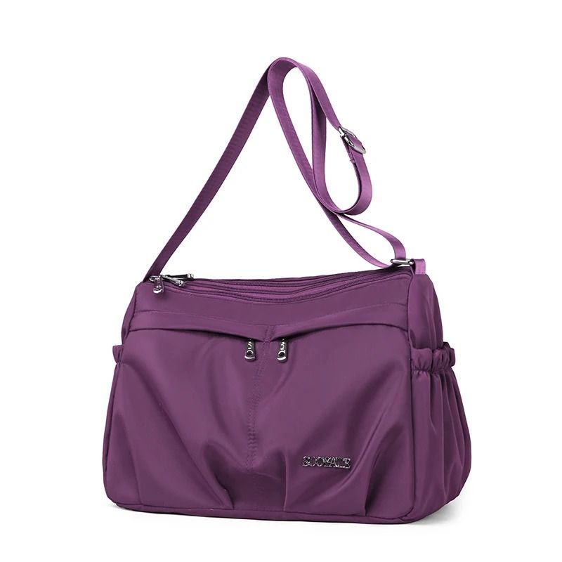 Womens Waterproof Nylon Crossbody Shoulder Bag Large Capacity Multi Pocket Tote 3