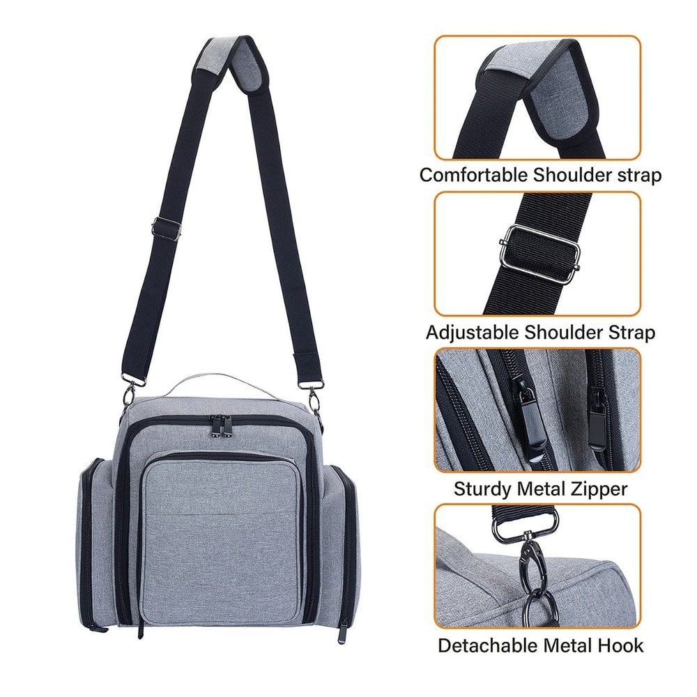 UOZL Large Capacity Nail Polish Organizer Holds 60 Bottles With Nail Art Lamp Storage 8