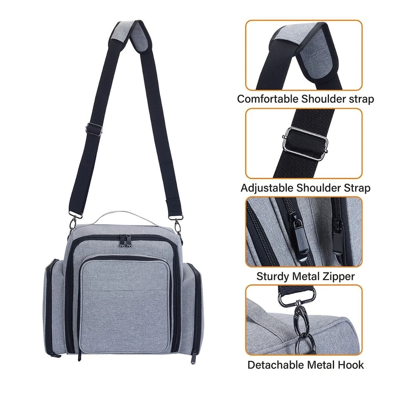 UOZL Large Capacity Nail Polish Organizer Holds 60 Bottles With Nail Art Lamp Storage 8