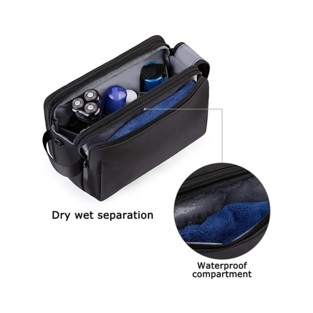 Waterproof Travel Toiletry Bag Large Capacity Dry Wet Separation Makeup Organizer 7