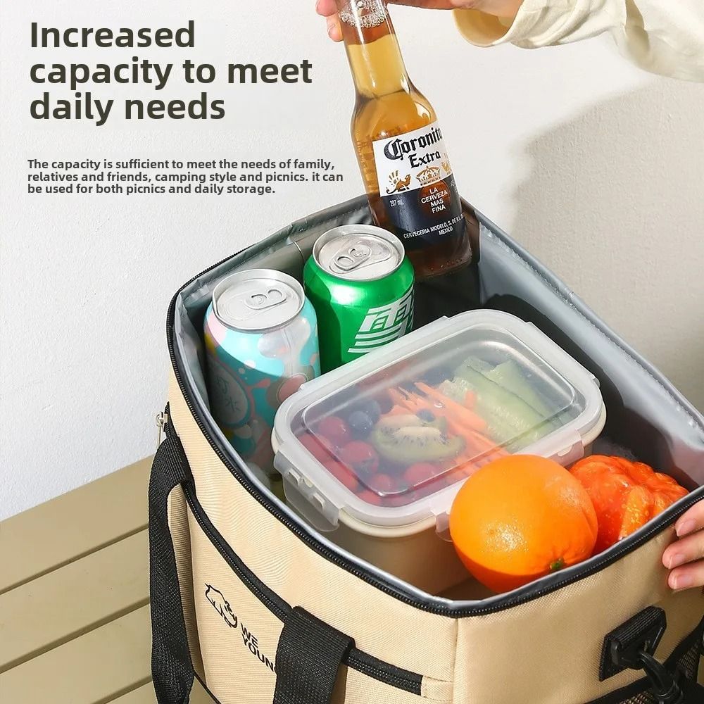 Oxford Fabric Thermal Cooler Bag Large Capacity Waterproof Picnic And Camping Tote 5