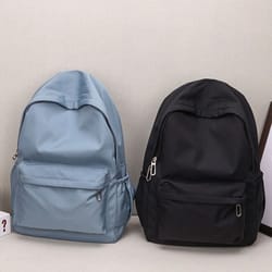 waterproof large capacity school backpack for girls solid color casual student daypack