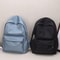 Waterproof Large Capacity School Backpack For Girls Solid Color Casual Student Daypack 0