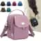 Lightweight Nylon Crossbody Bag For Women Mini Multi Zip Shoulder Purse 0