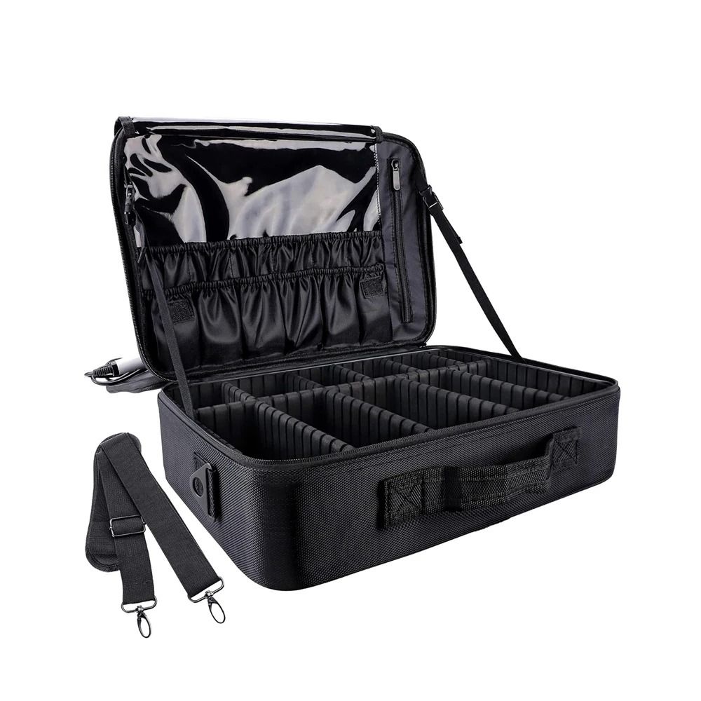 Professional Large Capacity Makeup Case Travel Makeup Train Case Organizer 0