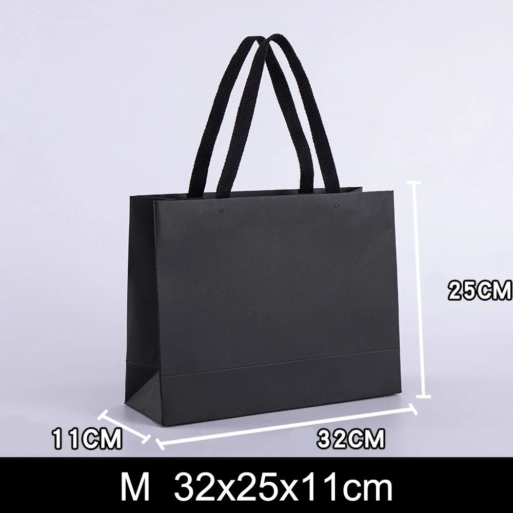Black Kraft Paper Gift Bag For Wedding Party And Food Packaging 2