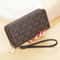 Womens Long Wallet Double Zipper Wristlet Clutch With Phone Holder 3