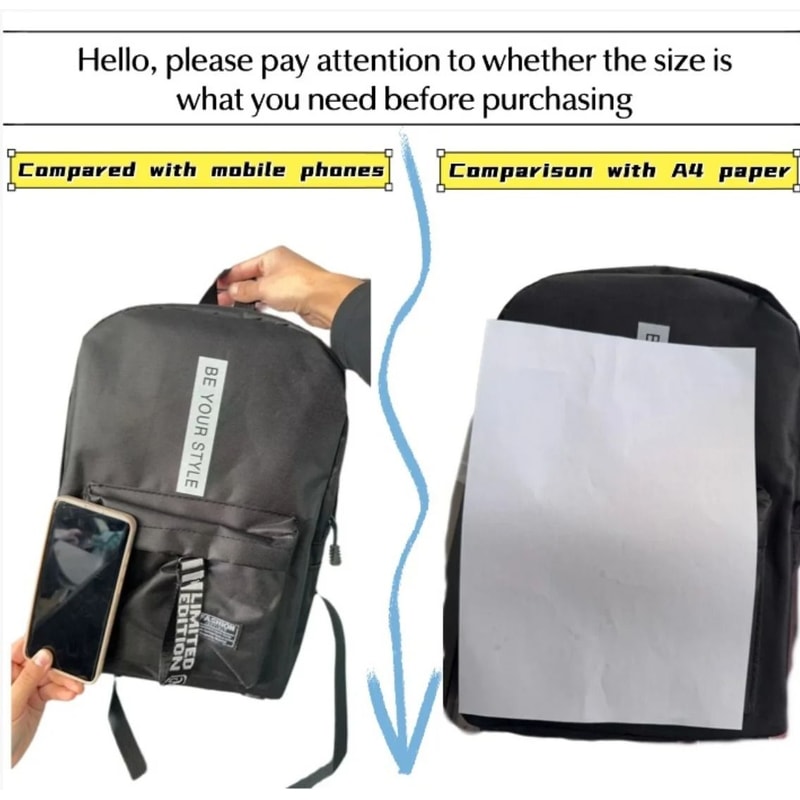 Large Capacity Korean Style School Backpack For Students 15