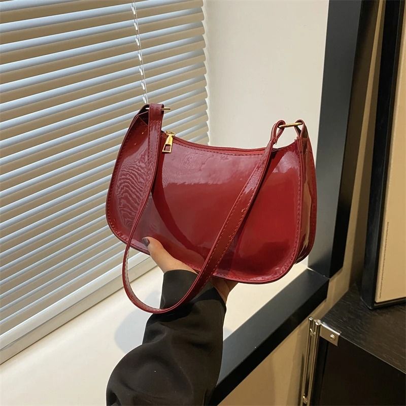 Retro PU Leather Underarm Shoulder Bag For Women 6