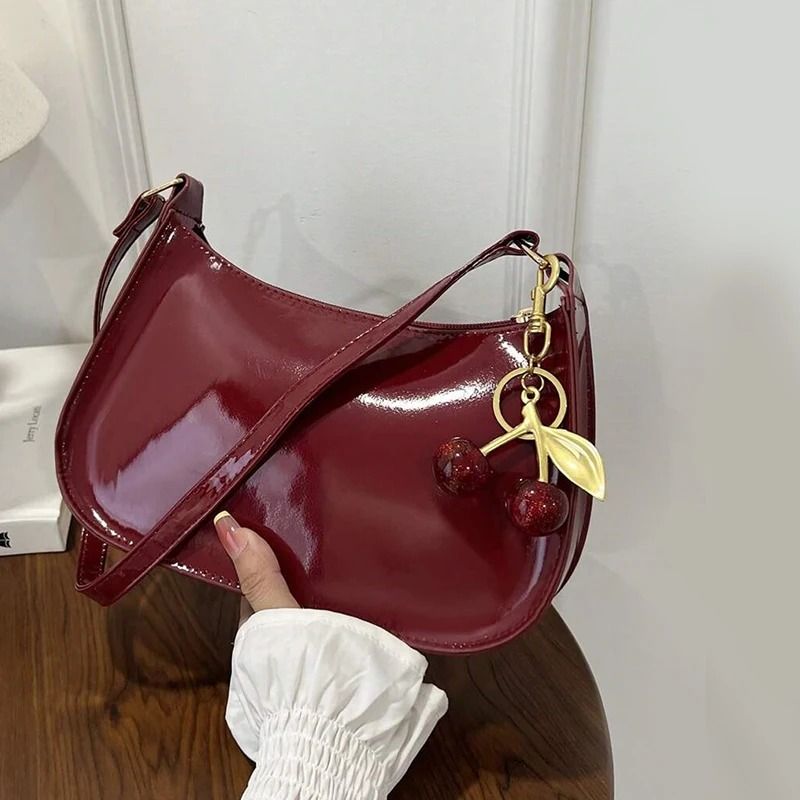 Retro PU Leather Underarm Shoulder Bag For Women 3