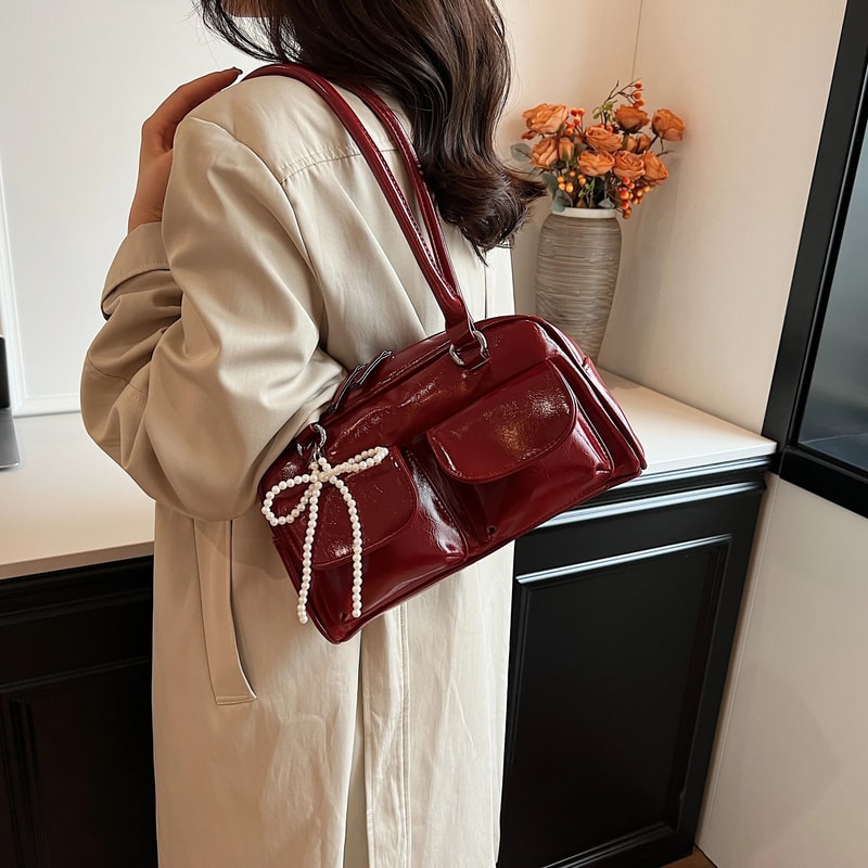 Korean Style Underarm Bow Shoulder Bag For Women 8
