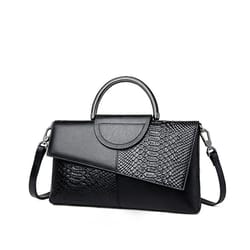 alligator pattern pu leather shoulder crossbody flap bag for women