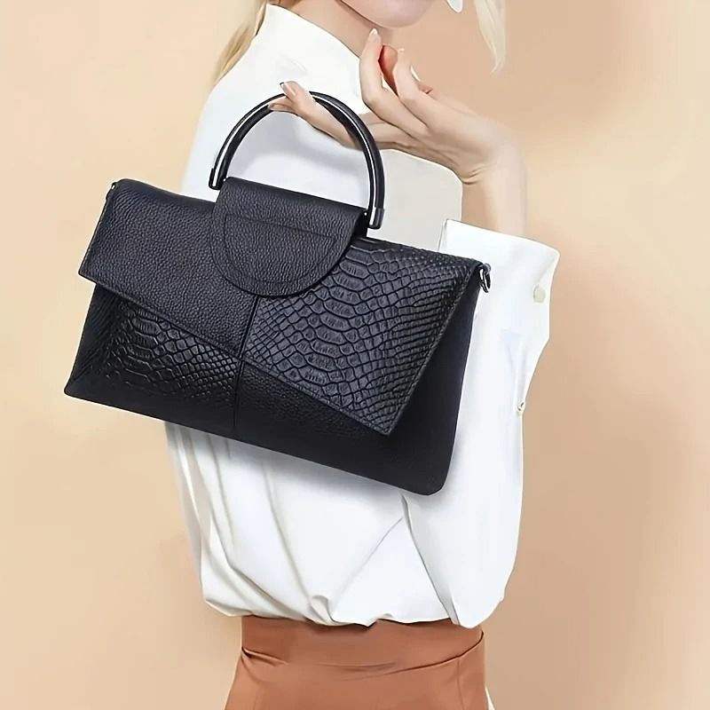 Alligator Pattern PU Leather Shoulder Crossbody Flap Bag For Women 8