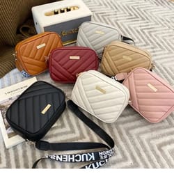 high quality pu leather womens camera style crossbody shoulder bag