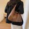 Vintage Suede Shoulder Bag Large Capacity Casual Commuter Handbag For Women 7