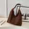 Vintage Suede Shoulder Bag Large Capacity Casual Commuter Handbag For Women 3