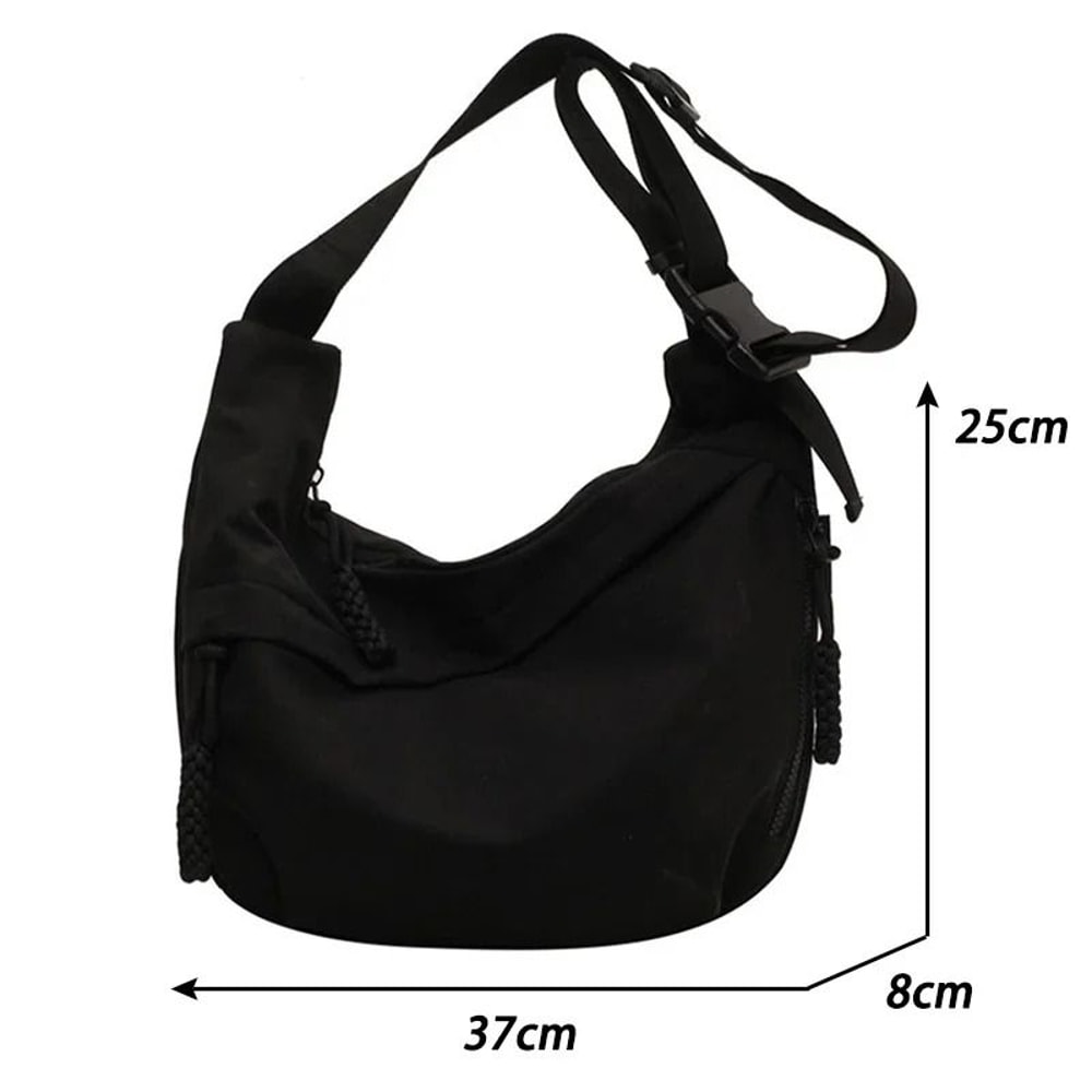 High Capacity Nylon Hobo Crossbody Shoulder Bag For Women 5