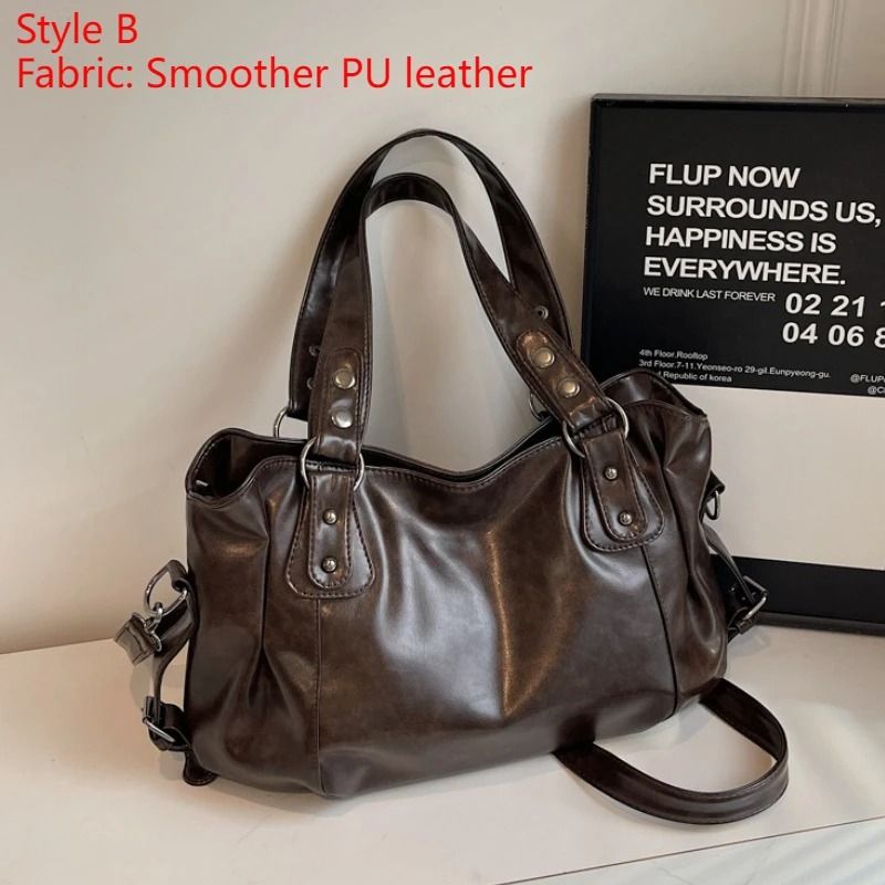 High Quality PU Shoulder Bag With Soft Interior And Contrast Design For Women 6