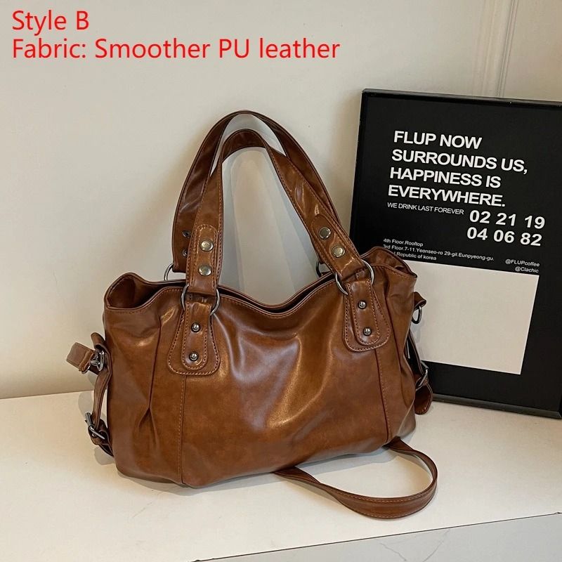 High Quality PU Shoulder Bag With Soft Interior And Contrast Design For Women 7