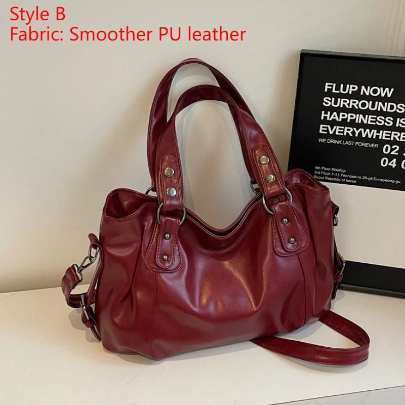 High Quality PU Shoulder Bag With Soft Interior And Contrast Design For Women 5