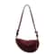 Faux Suede Dumpling Shoulder Crossbody Bag For Women 0
